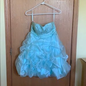 Clarisse Strapless Mint Dress